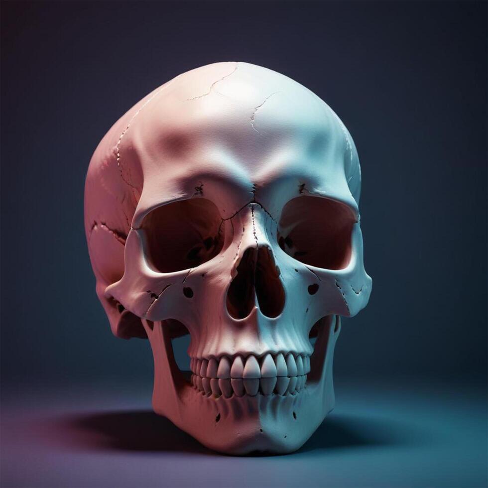 skull with plain background photo