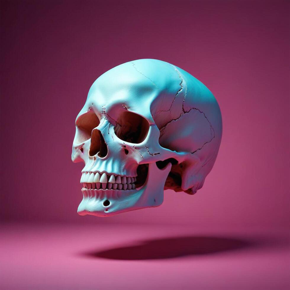 skull with plain background photo