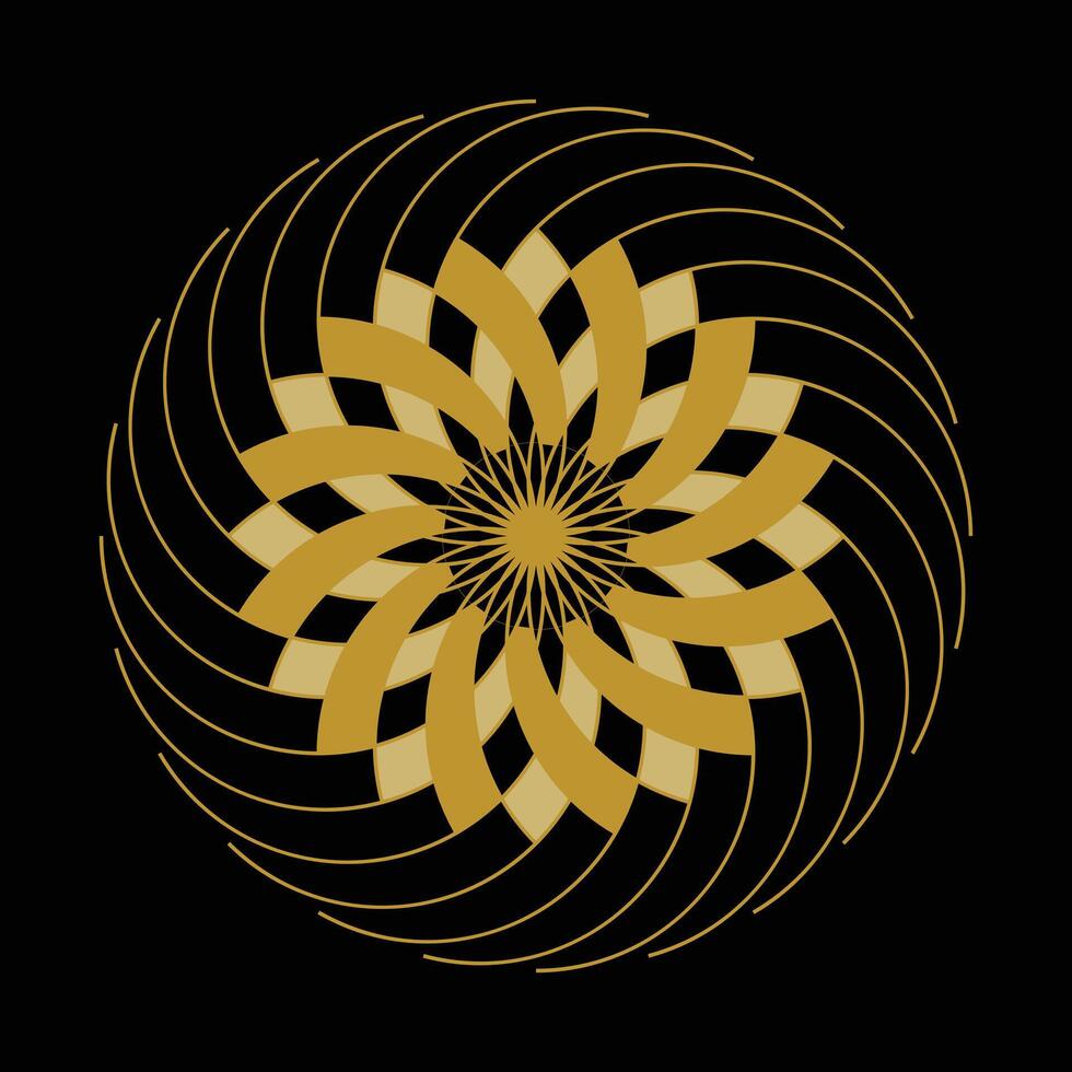 Geometric pattern black glod vector