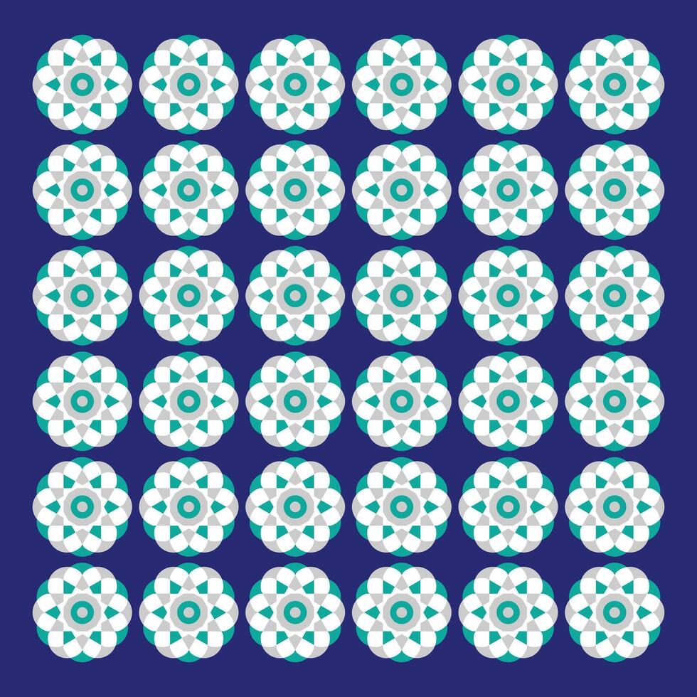 Geometric pattern green grey vector