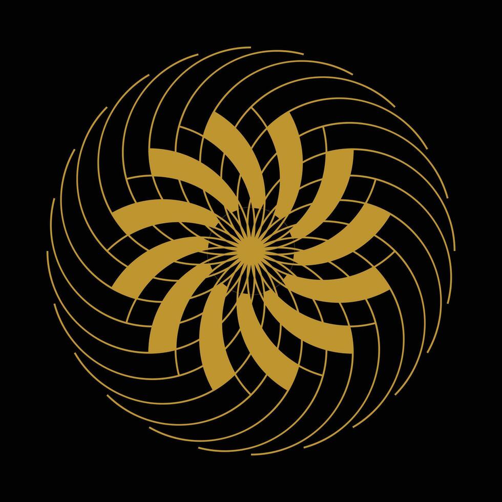 Geometric pattern black glod vector