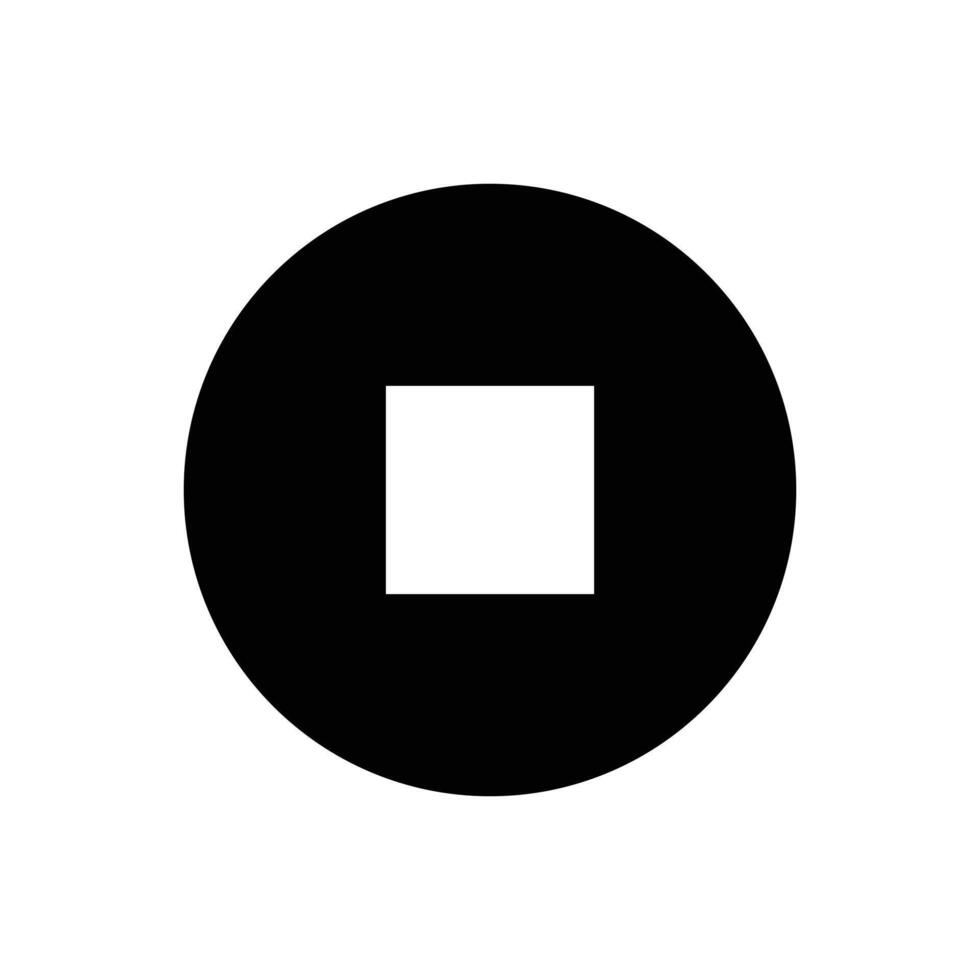 stop button icon vector