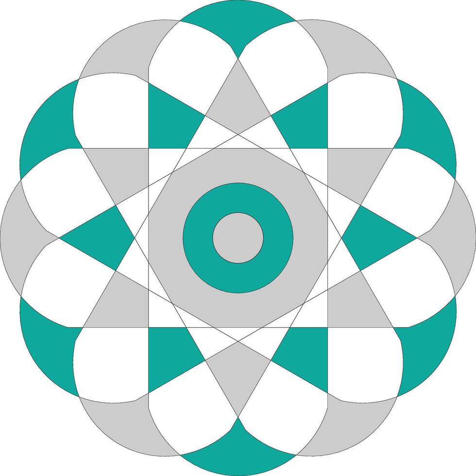 Geometric pattern green grey vector