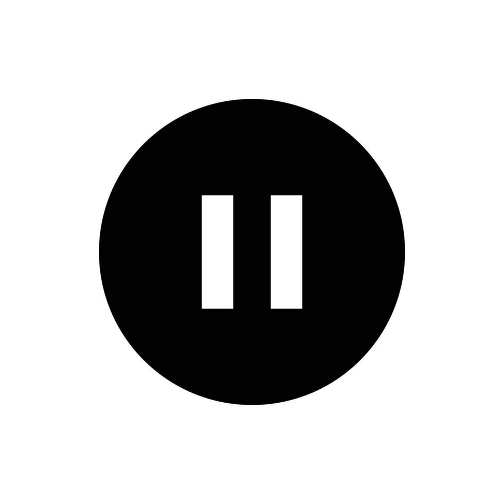 Pause button icon vector
