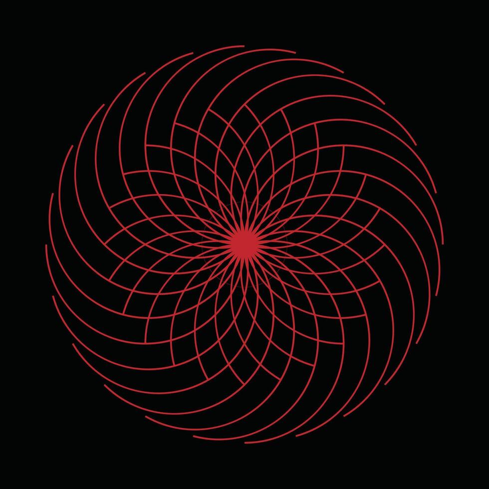 Geometric pattern red vector