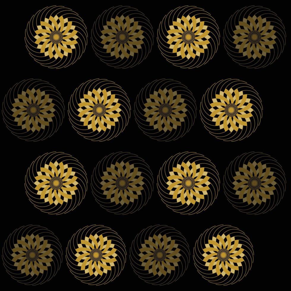 Geometric pattern black glod vector