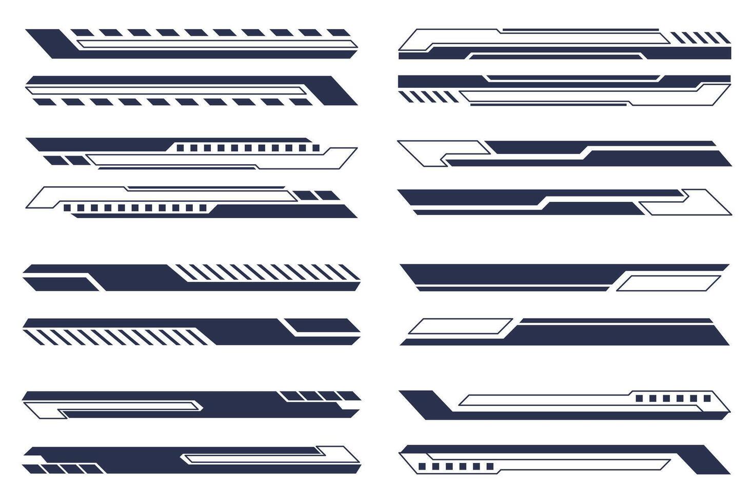 Sci-fi futuristic hud dashboard display virtual reality technology screen. Cyberpunk user interface elements set vector