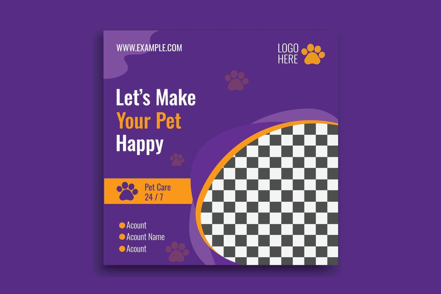 New social media template pet social media post design flyer premium web banner vector