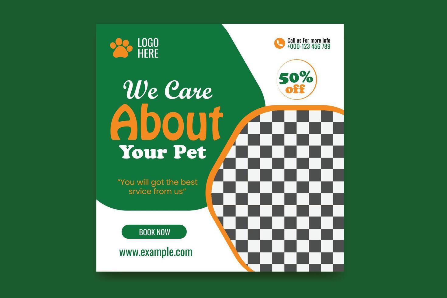 New social media template pet social media post design flyer premium web banner vector