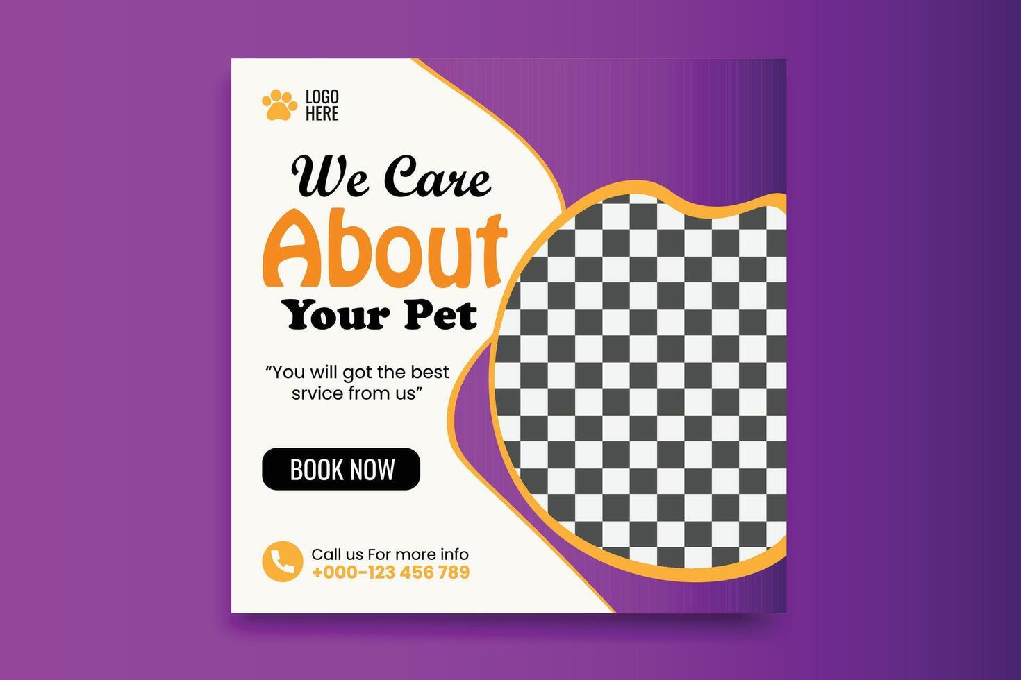 New social media template pet social media post design flyer premium web banner vector