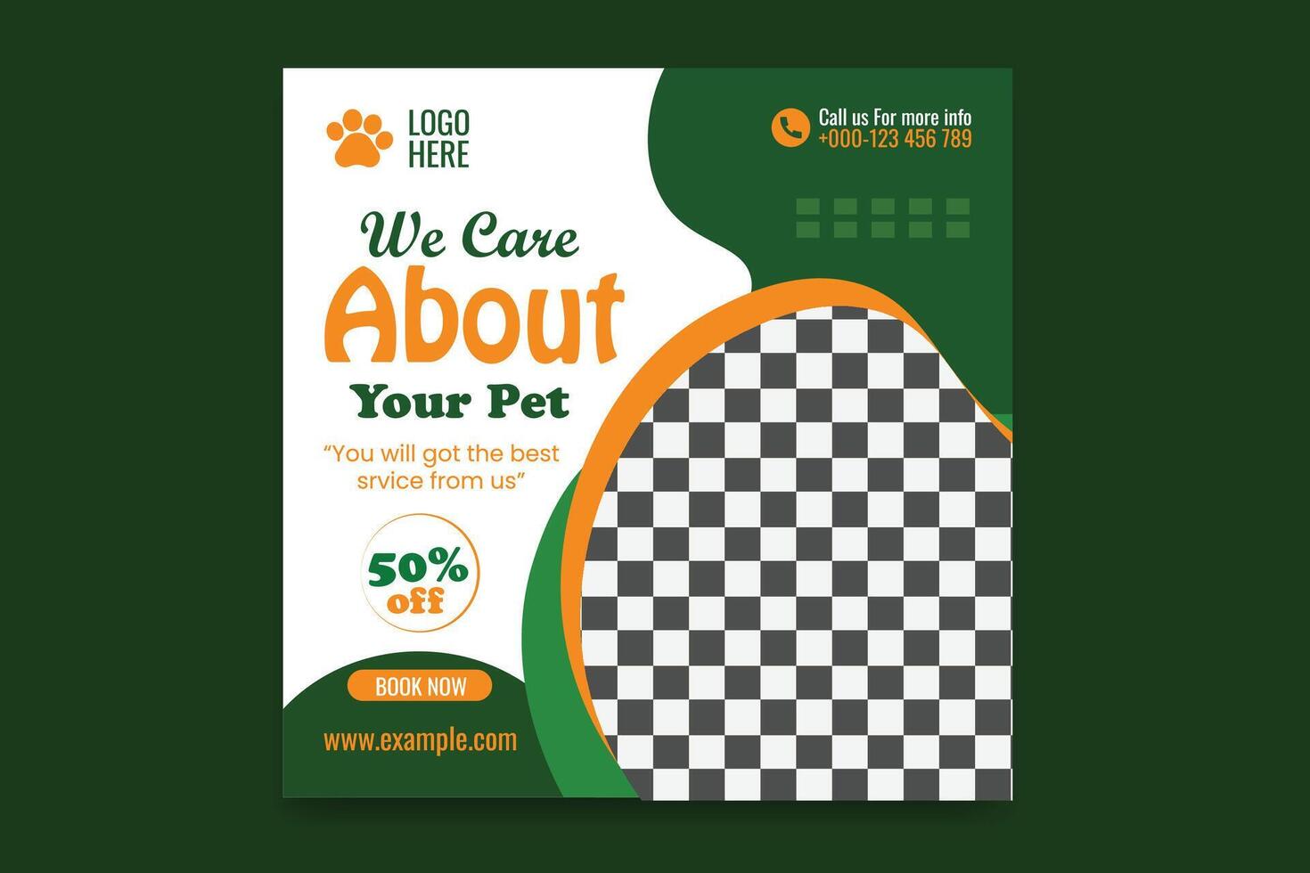 New social media template pet social media post design flyer premium web banner vector