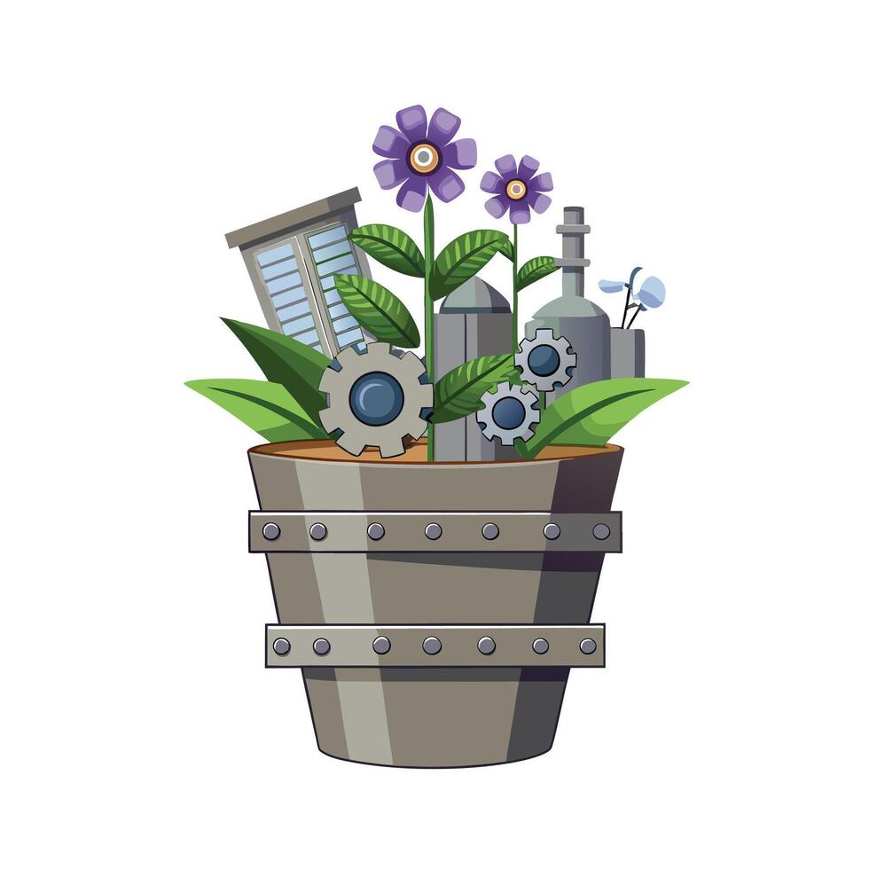 Flowerpot Houseplant Illustration vector