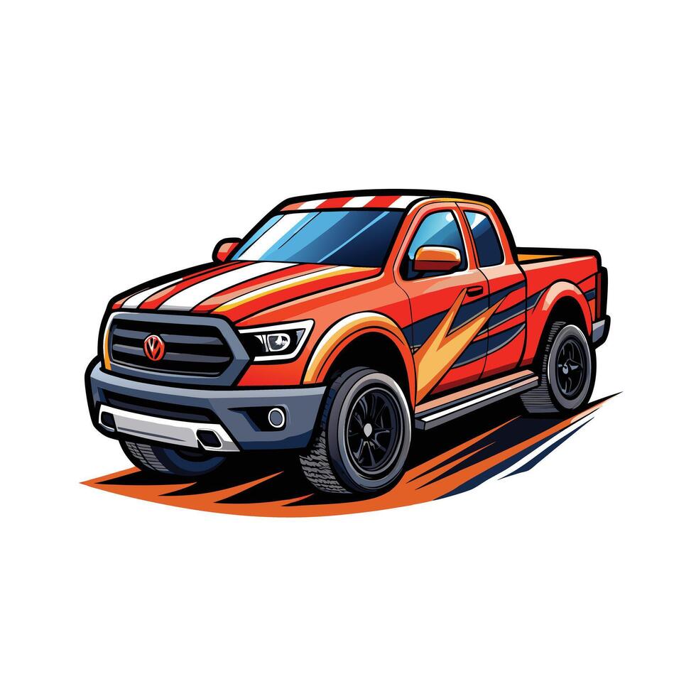 Realistic Truck Illustration vector