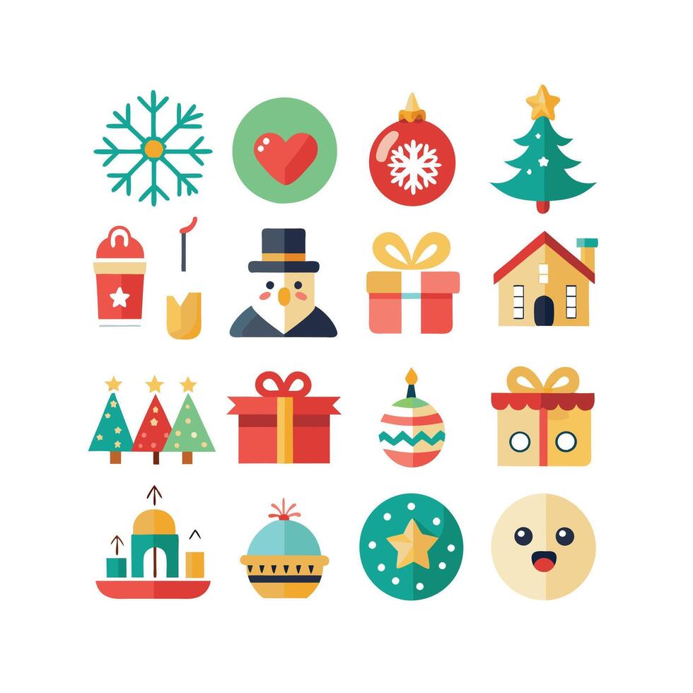 Holiday and Event Icon Set Collection Illustration vector
