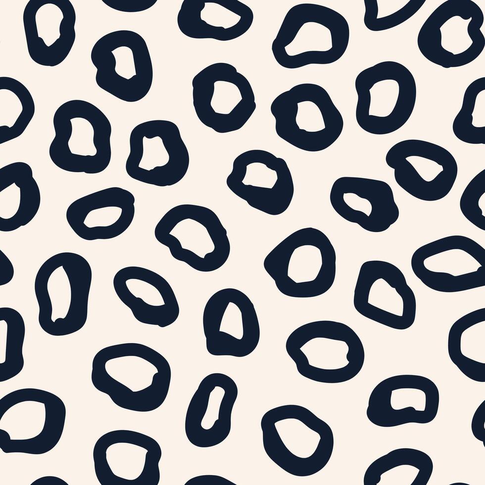 Modern seamless pattern. Geometric surface print. Spotted freehand brush design texture. Deformed polka dot, circle motif. Great for textile, fabric, wallpaper, wrapping, scrapbook and packaging vector