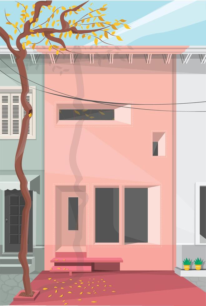 Beautiful house scene vector