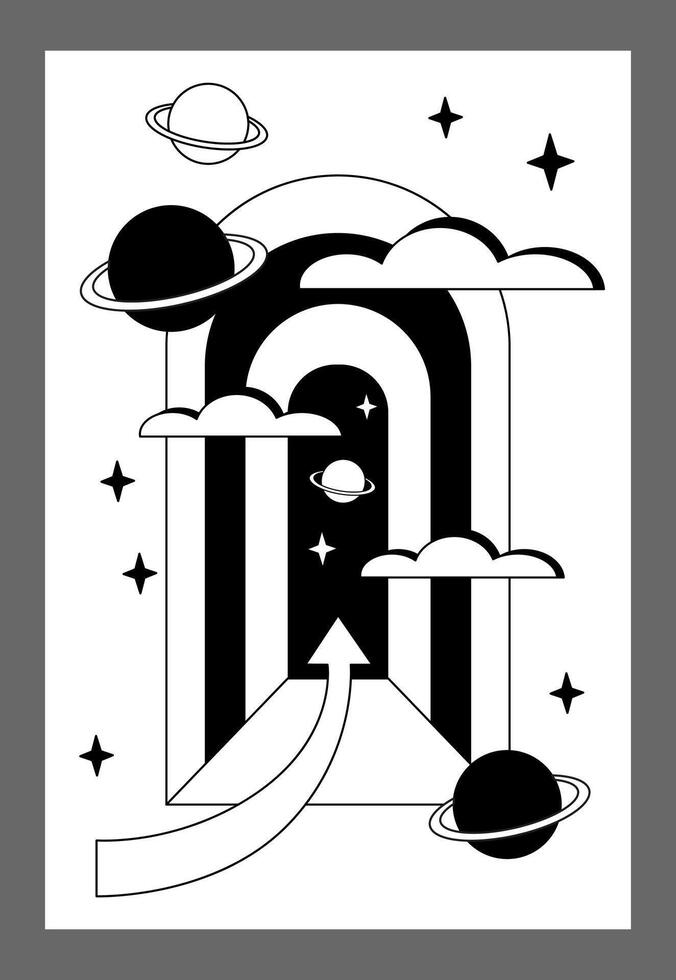 Surrealism poster. Surrealism elements background. vector