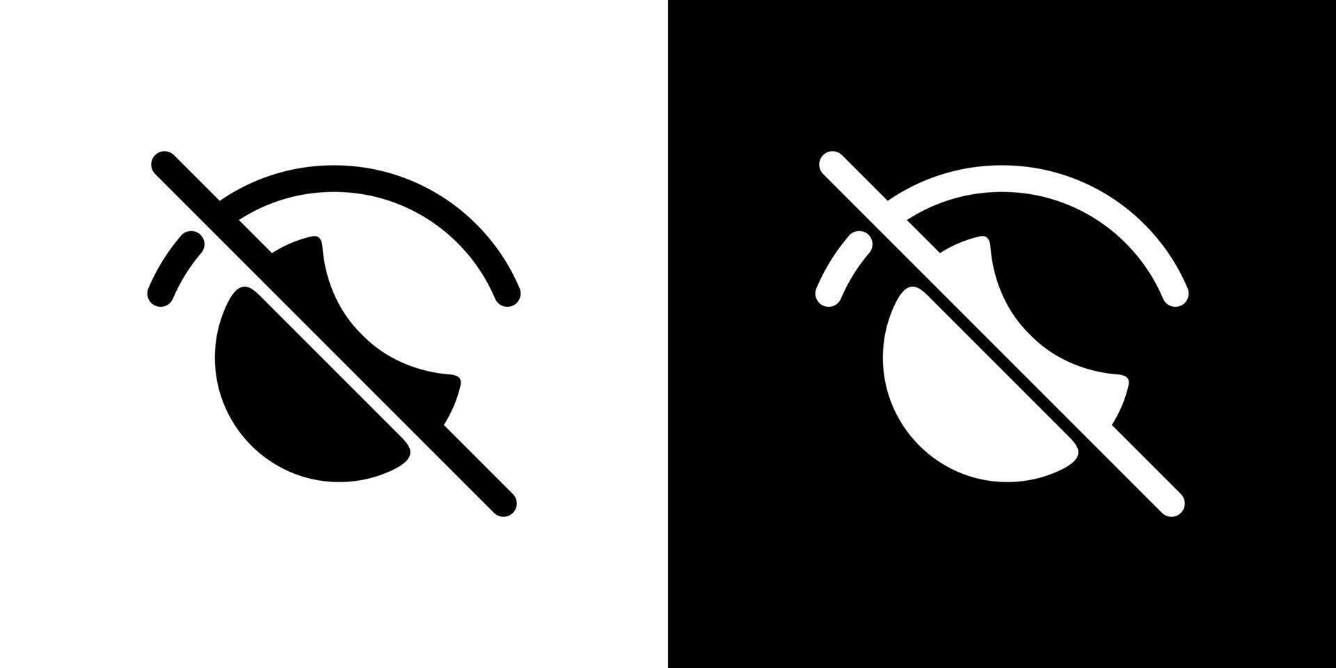 Sensitive content, crossed eye icon. Violence, sexuality, disability and vulgarity sign symbol vector
