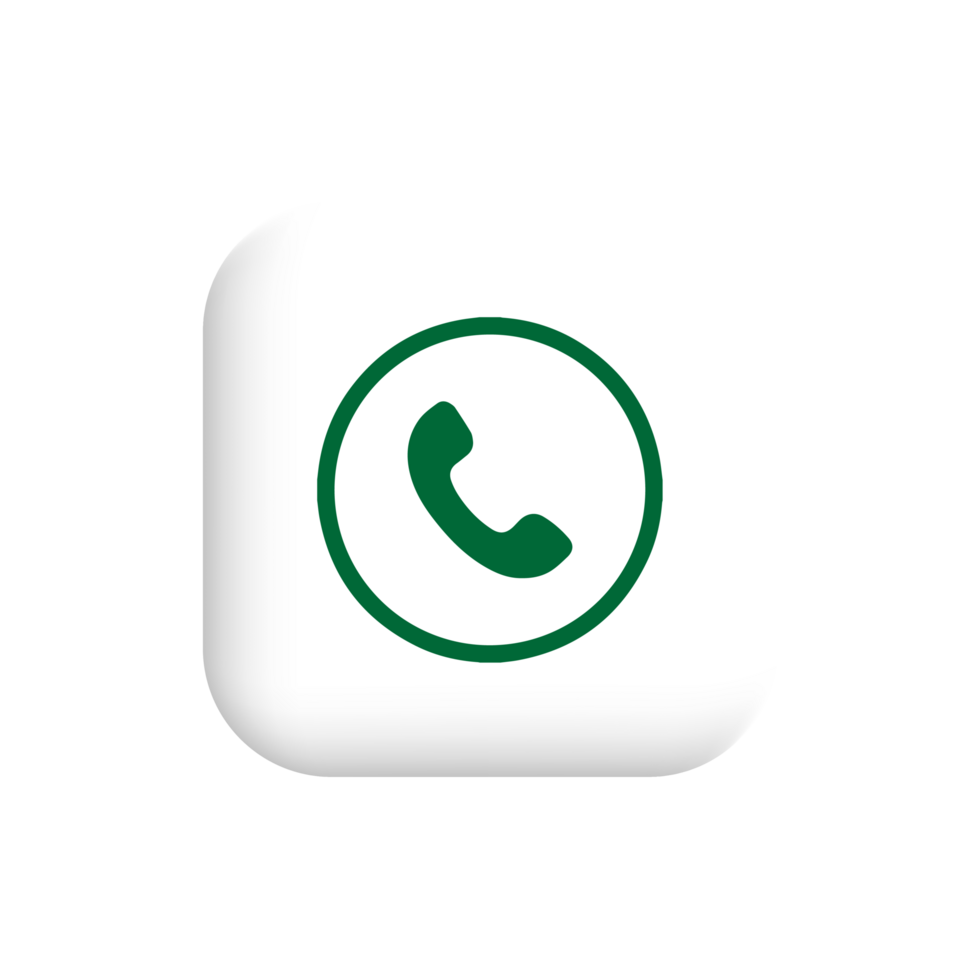 Green Phone icon, flat design template png
