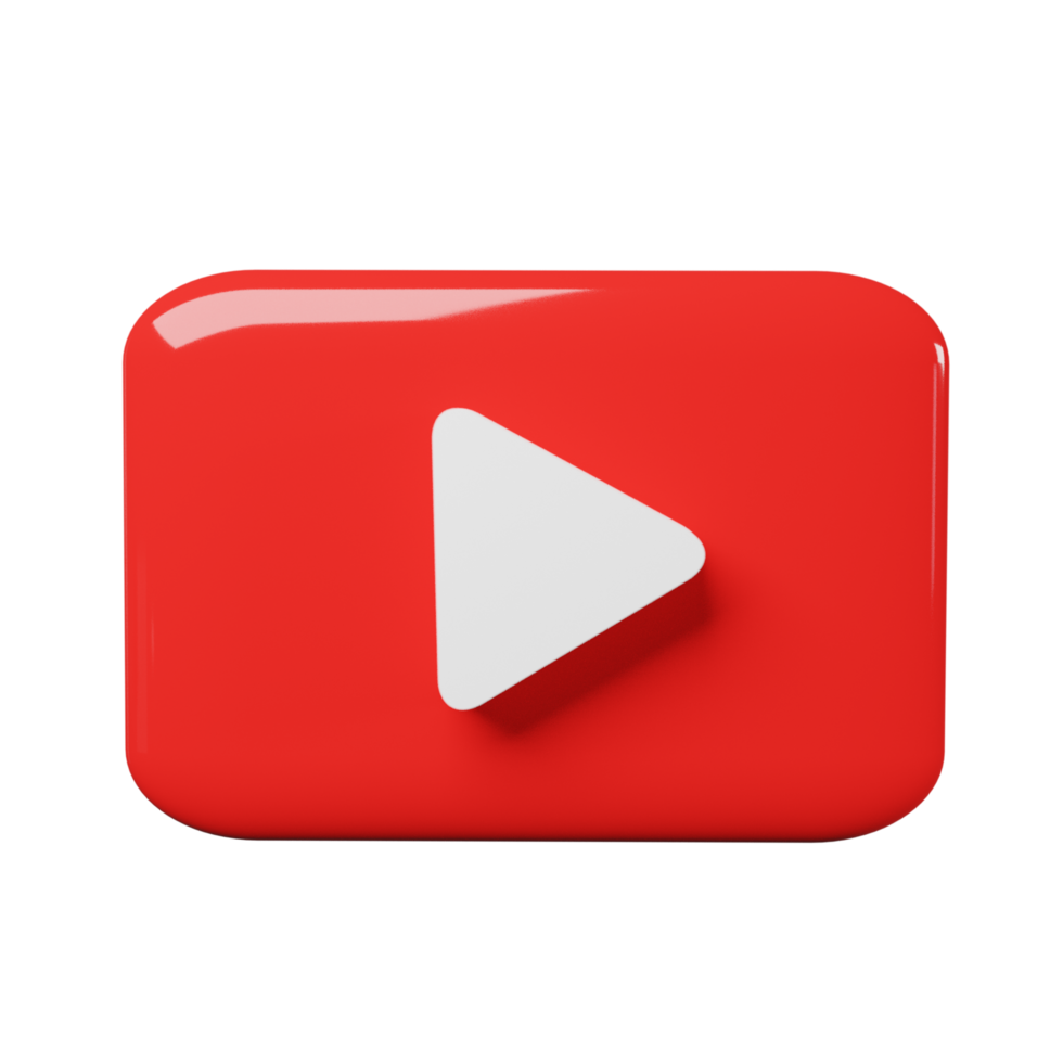Youtube logo on white shape png