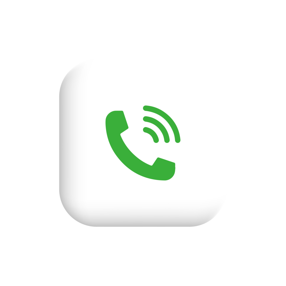Green Phone icon, flat design template png