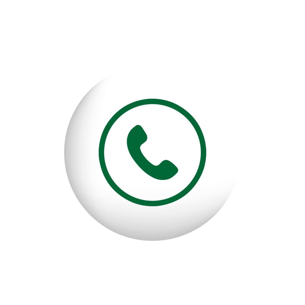 Green Phone icon, flat design template png