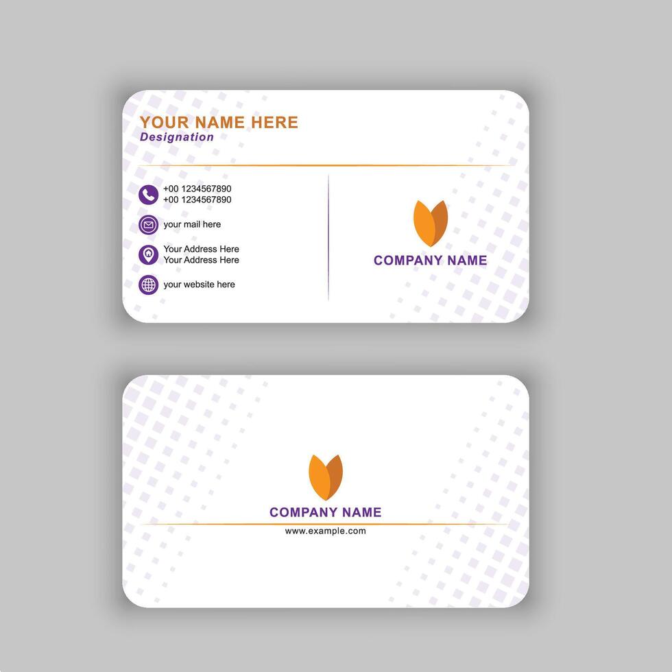CLEAN DESIGN BUSINESS CARD vector