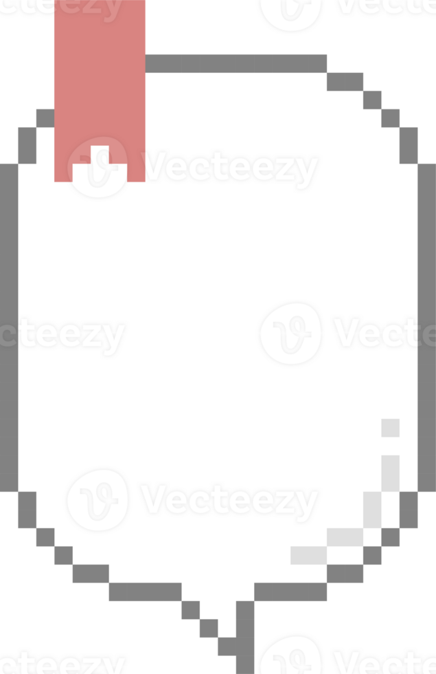 8bit retro game pixel art bookmark speech bubble balloon pink color icon sticker memo keyword planner text box banner png