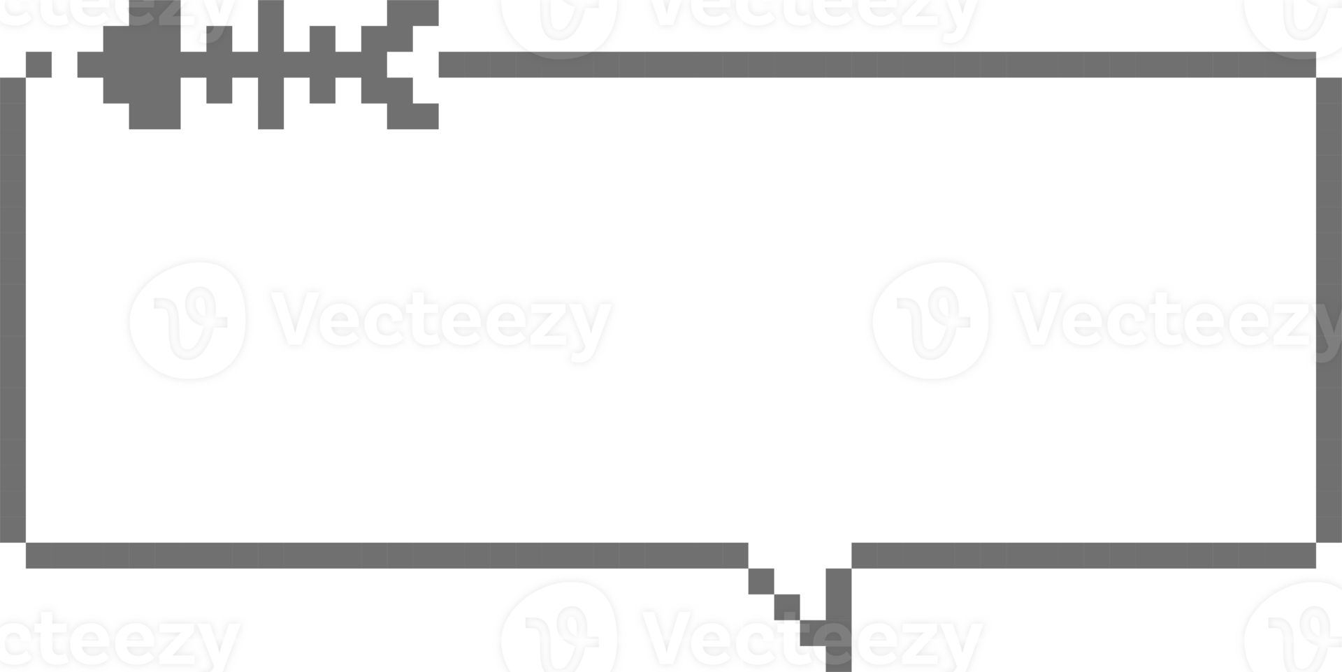8bit retro game pixel speech bubble balloon fish bone animal pet concept icon sticker memo keyword planner text box banner png