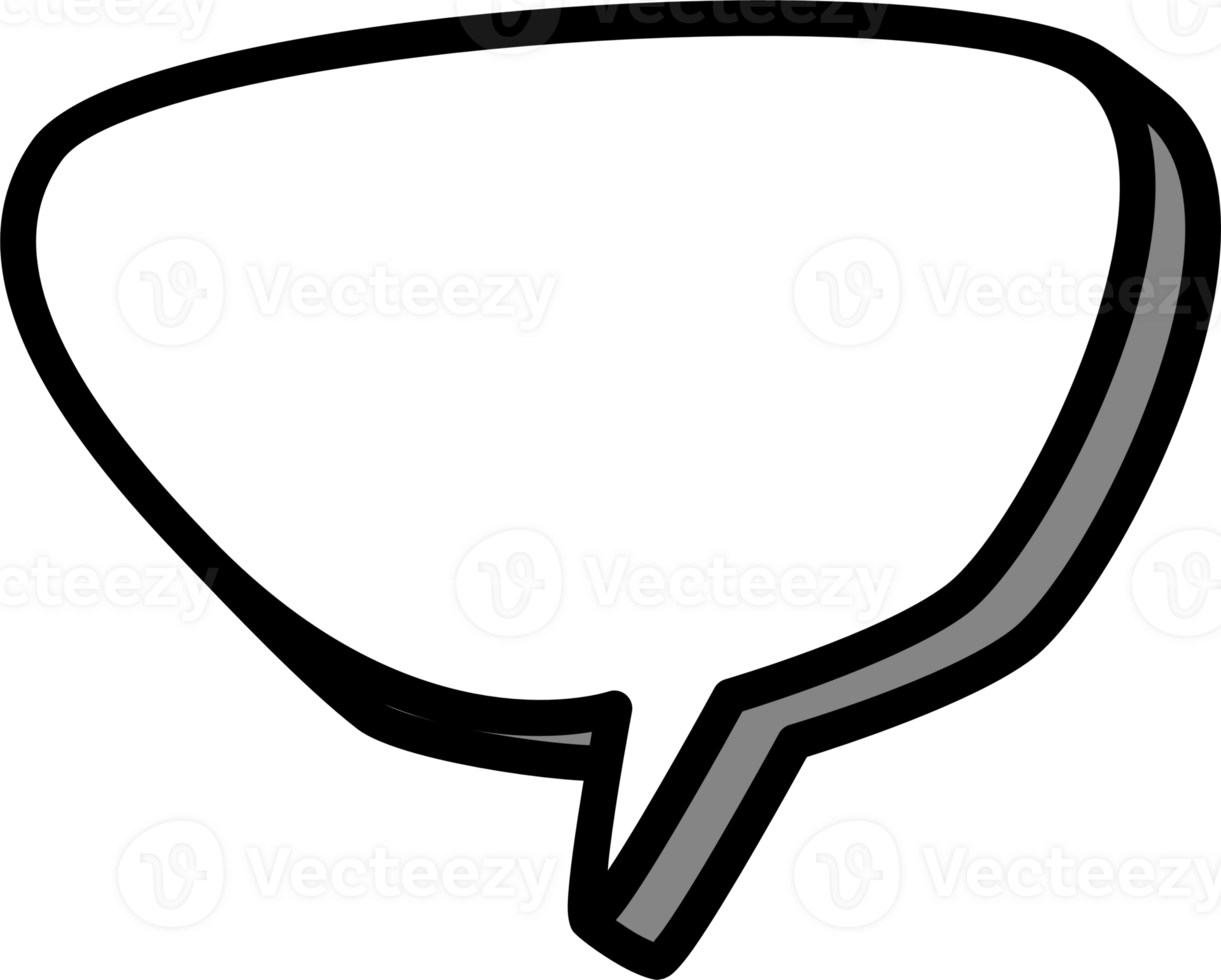3d black and white color speech bubble balloon icon sticker memo keyword planner text box banner png