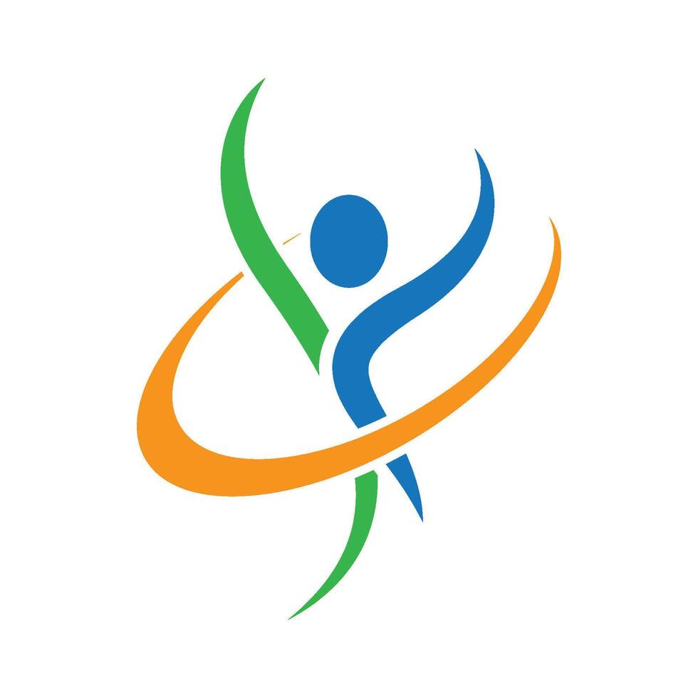 health and fitness therapy logo design vector