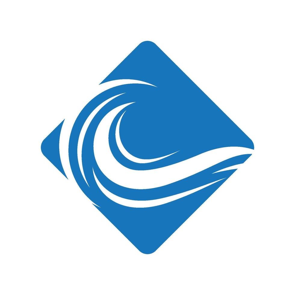 water wave swing logo vector