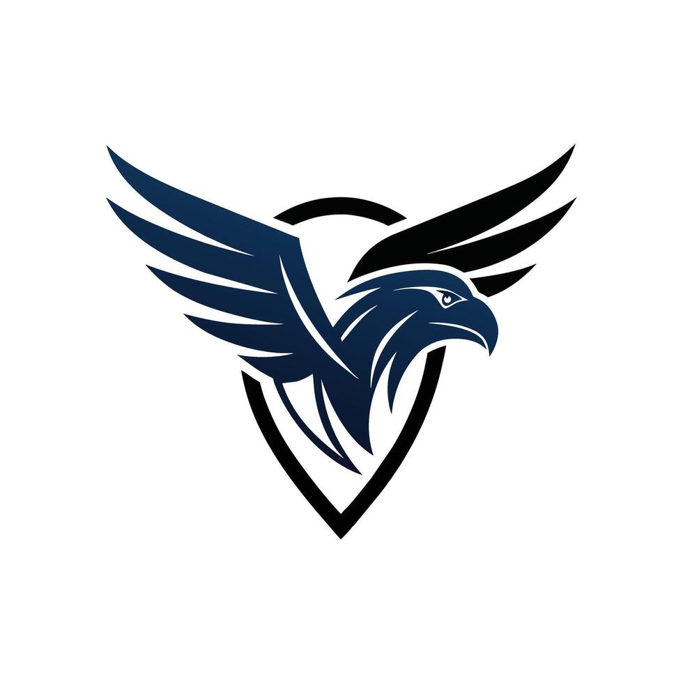 A minimalist eagle logo art illustration vector