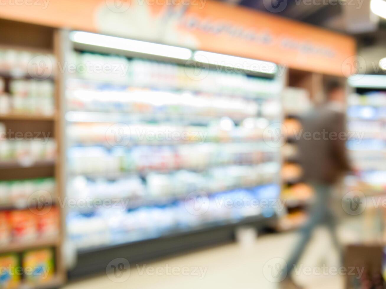 Abstract blurred supermarket photo