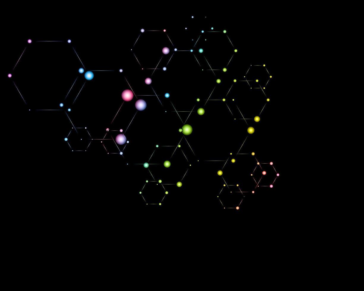 Abstract polygonal background with connecting dots and lines. vector