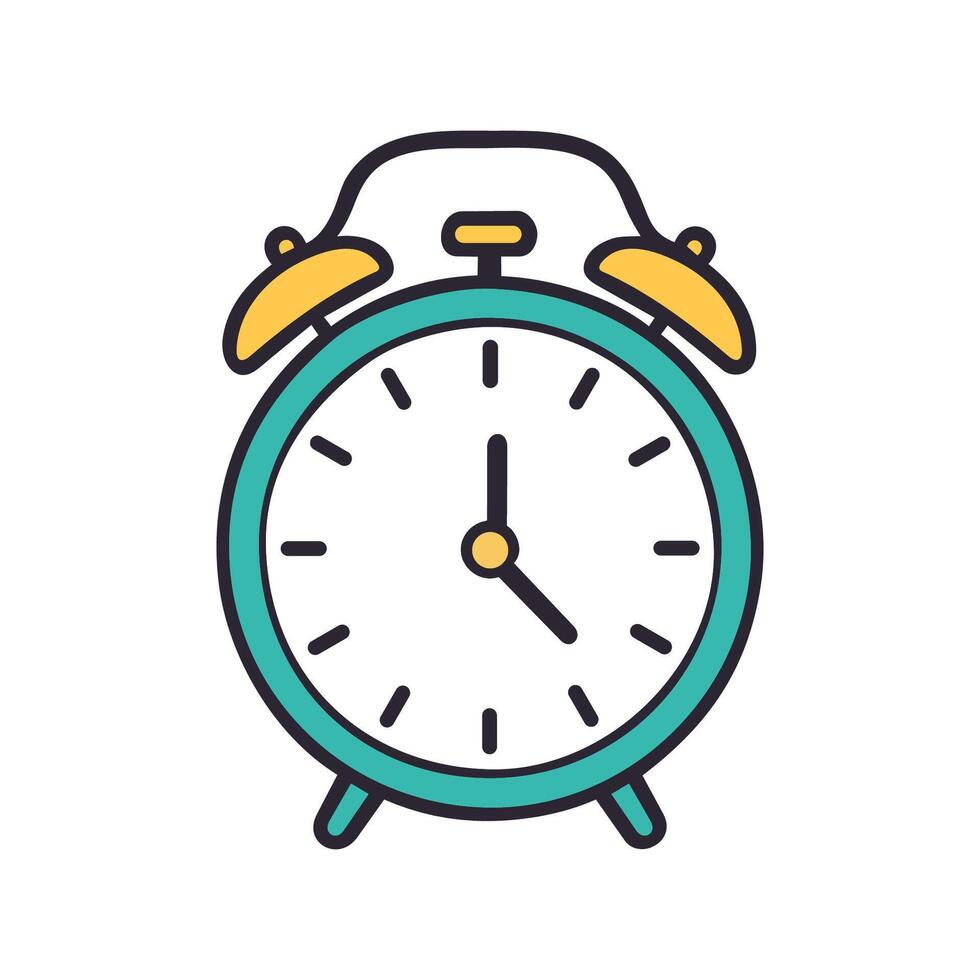 Alarm Clock icon icon, Wake up, get up concept, Time sign isolated on white background. vector