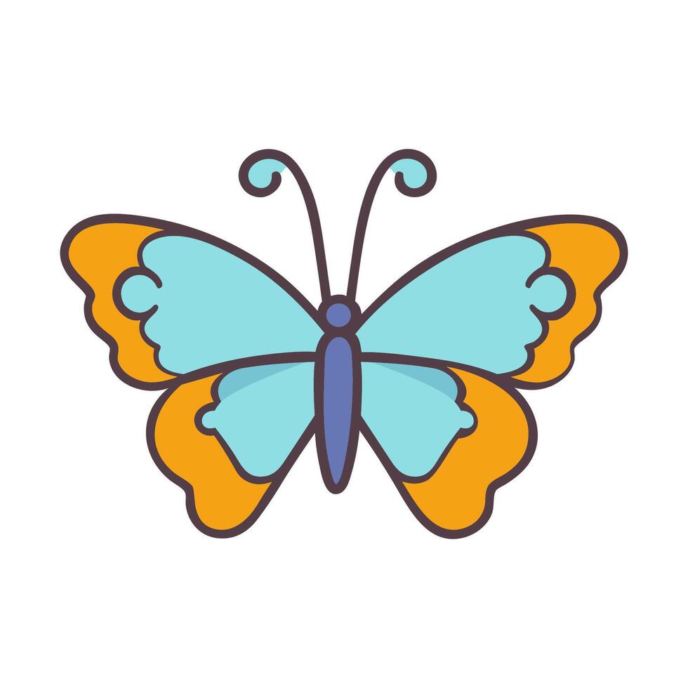 Butterflies isolated on white background. vector