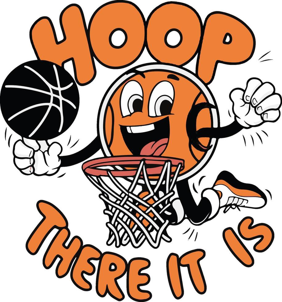 basketball player cartoon vector
