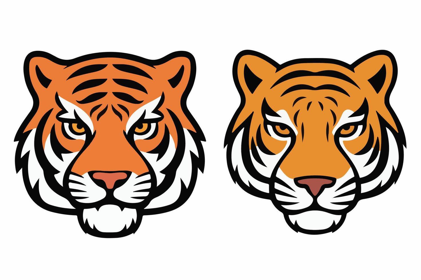 tiger head illustration vector