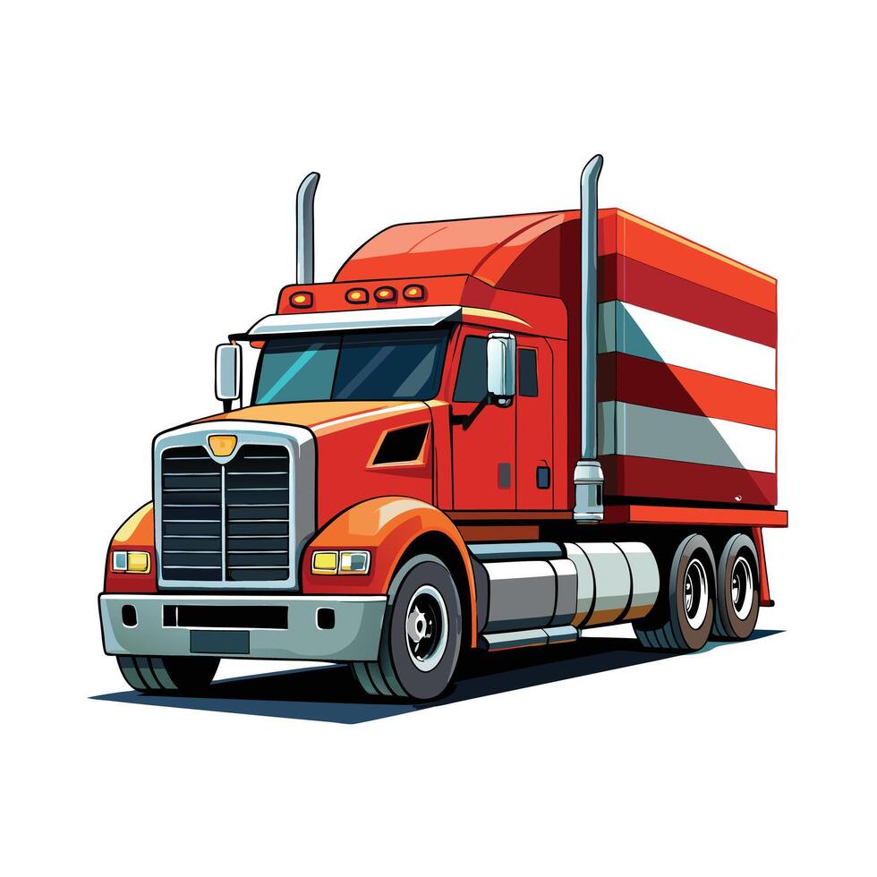 Realistic Truck Illustration vector