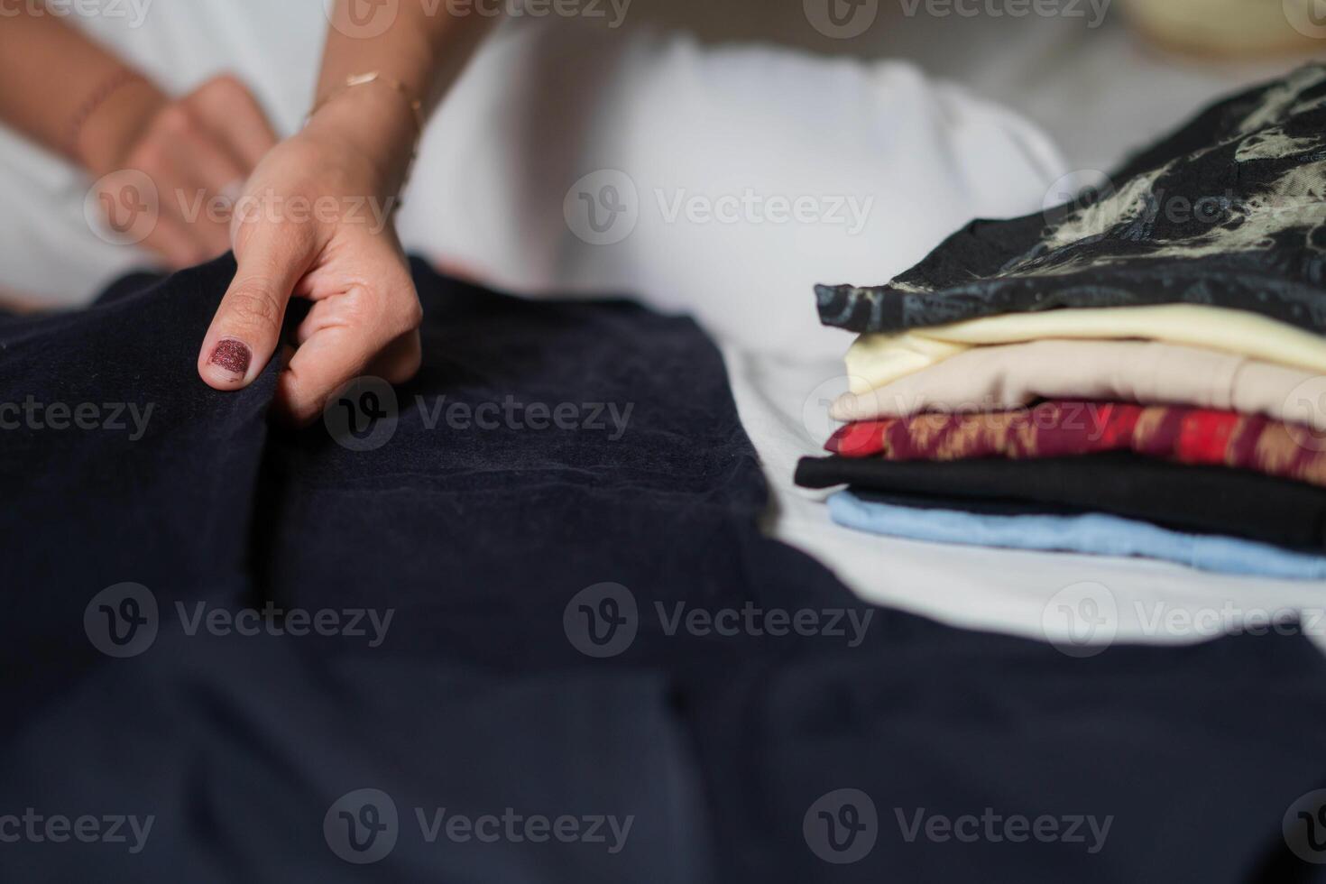 hand Folding Clothes photo