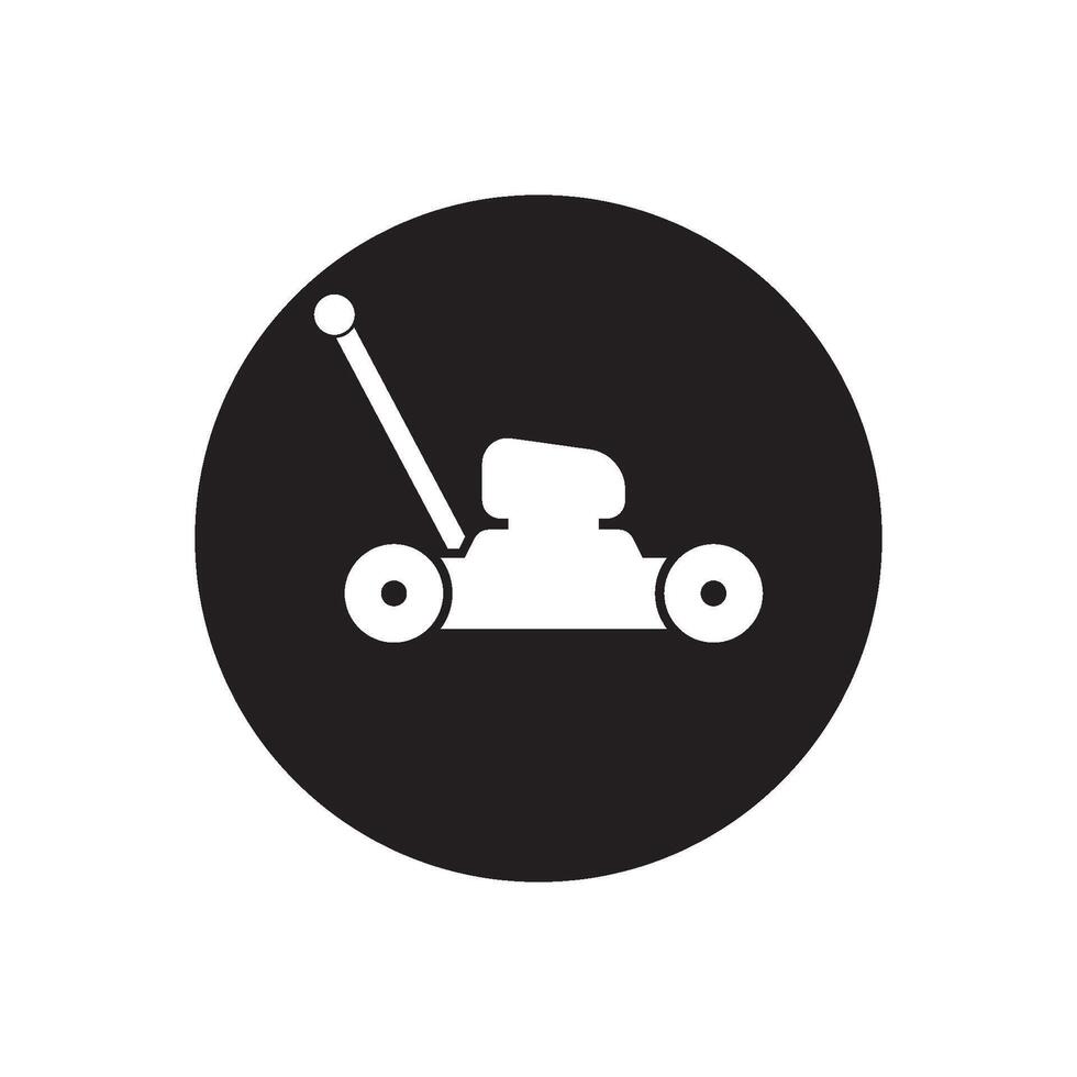 lawn mower icon vector