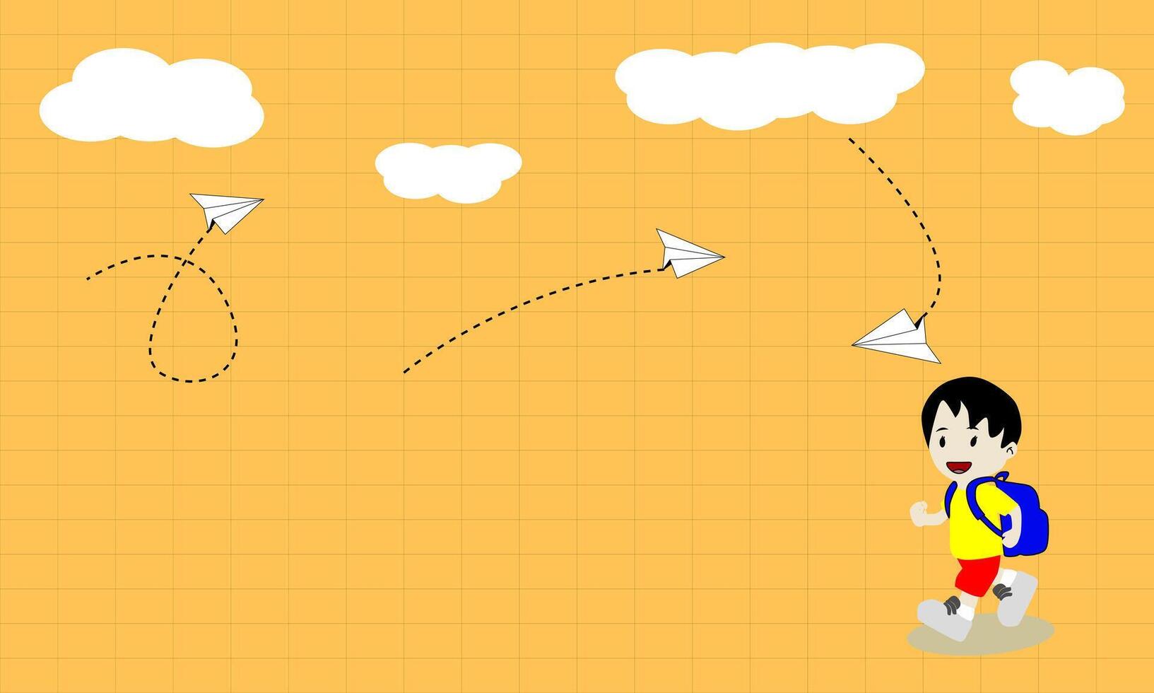 Illustration Flying paper airplanes vector
