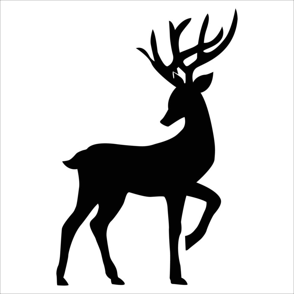 Deer silhouette icon illustration design vector