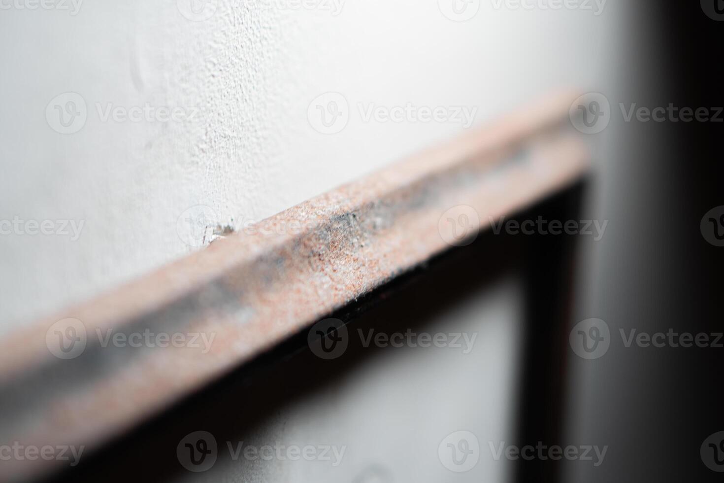 Rusty metal frame close-up photo