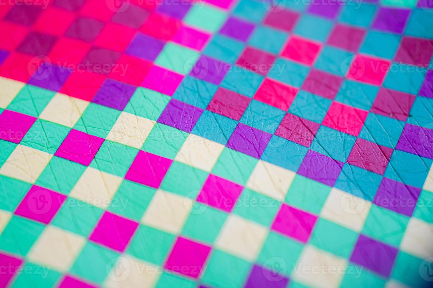 Colorful mosaic pattern with small square tiles photo