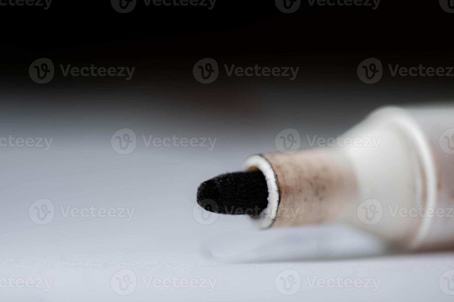 Black marker pen tip close-up photo