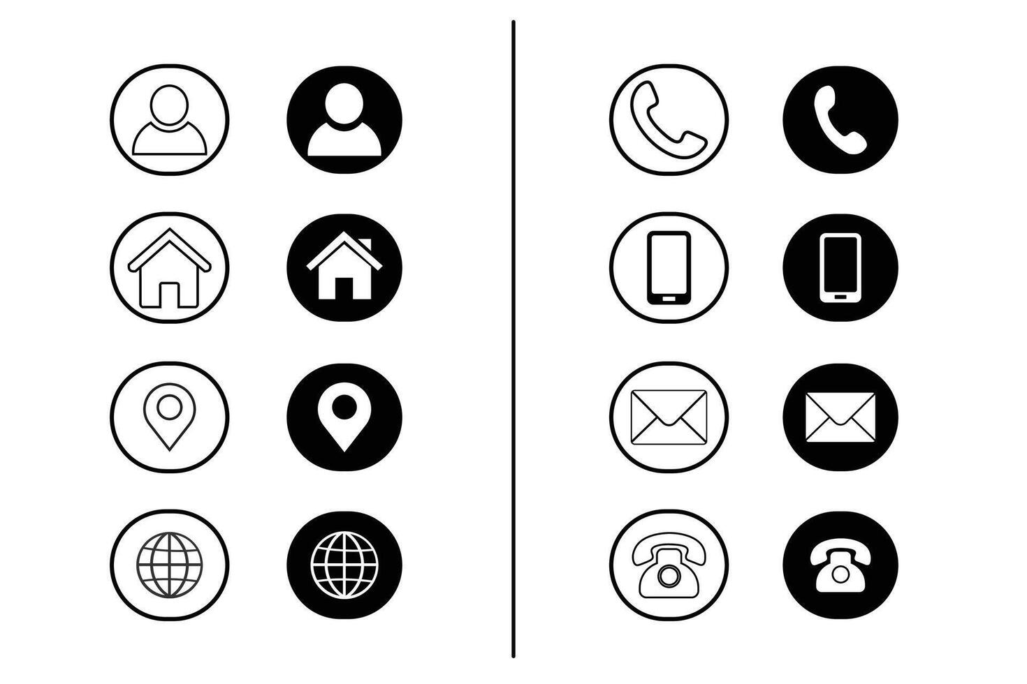 phone icon set, Telephone call sign, Contact us, illustration vector