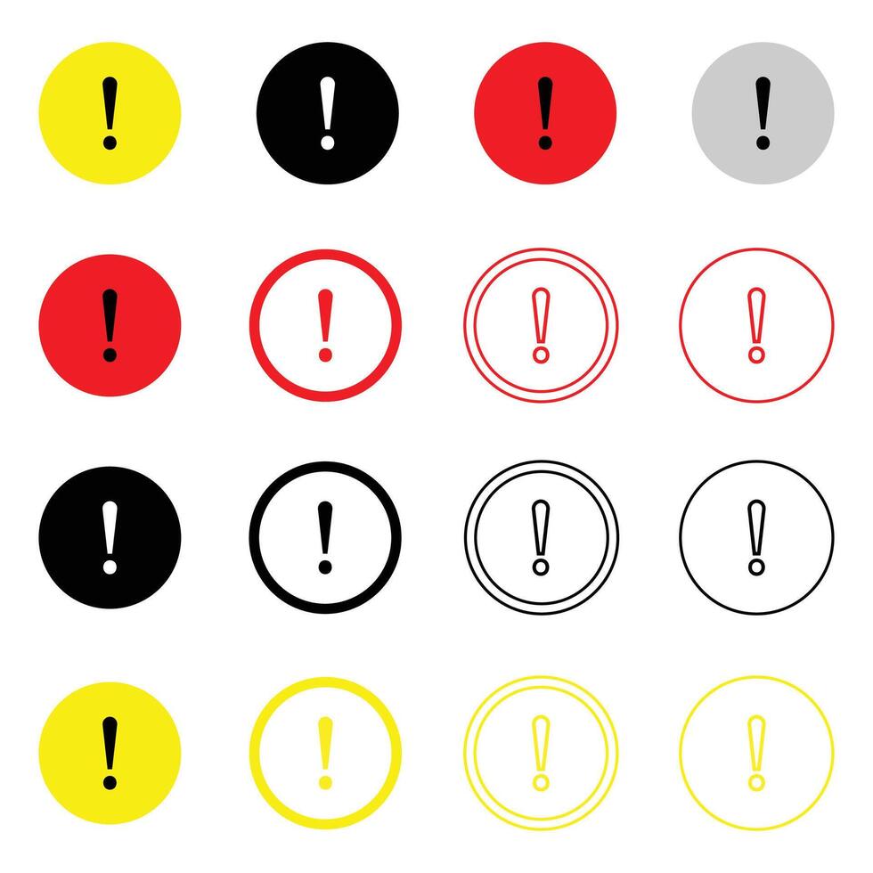 Caution signs. Symbols danger and warning signs. Caution alarm set, danger sign collection, attention icon, yellow, red. vector