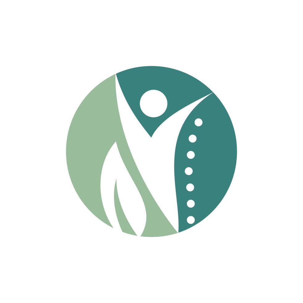 Chiropractic logo design element with creative concept vector